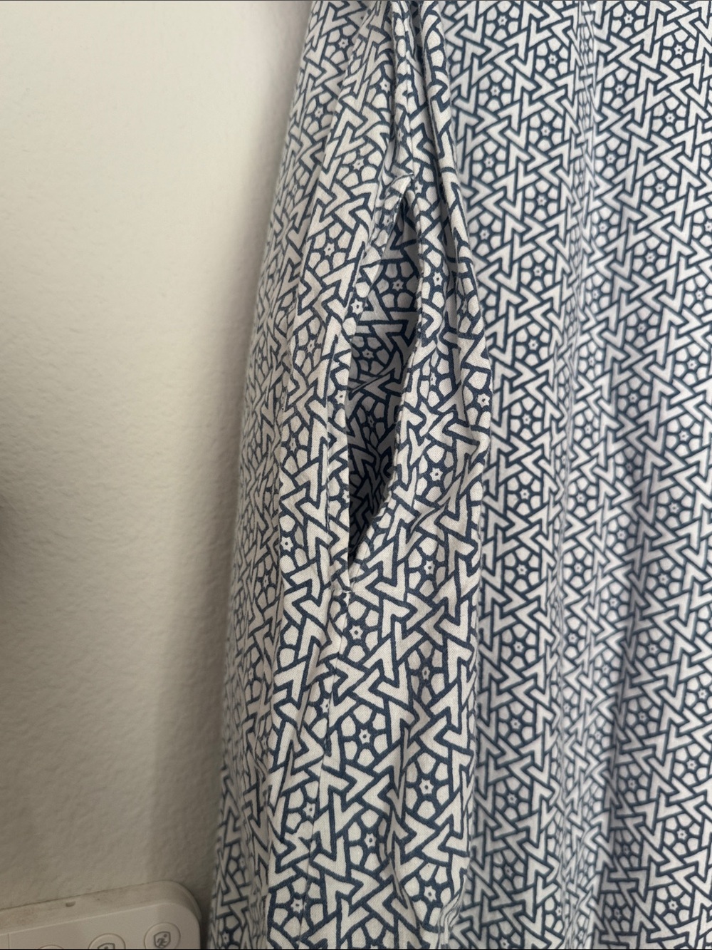Mata Traders blue & White Geometric Sleeveless Dress - Picture 6 of 6